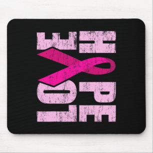 HOPE LIEBE Brustkrebs Bewusstsein Weltkrebstag Mousepad