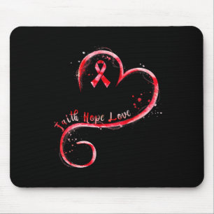 Hope Liebe Burgundy Ribbon Brain Aneurysm Bewussts Mousepad