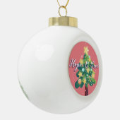 Hope & Liebe Capton Weihnachtsbaum Pink Keramik Kugel-Ornament (Links)