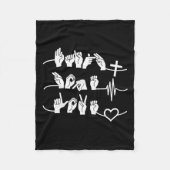 Hope Liebe - Christliches Religiositäts-Herzschlag Fleecedecke (Vorderseite)