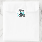 Hope Liebe Cure CERVICAL CANCER Geschenke Runder Aufkleber (Tasche)