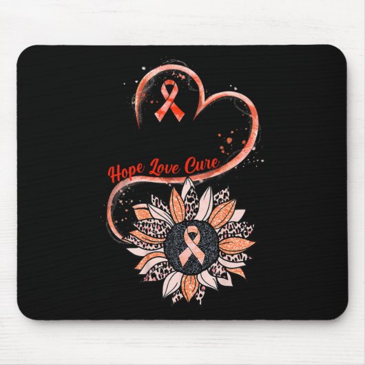 Hope Liebe Cure Fighter Sunflower RSD CRPS Awarene Mousepad (Vorne)