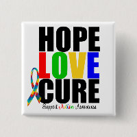 Hope Liebe Faith Puzzle Ribbon Autismus