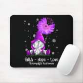 Hope Liebe Gnome Sonnenblume Fibromyalgie Bewussts Mousepad (Mit Mouse)