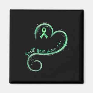 Hope Liebe Green Ribbon Mental Health Awareness Magnet
