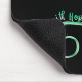 Hope Liebe Green Ribbon Mental Health Awareness Mousepad (Ecke)