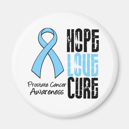 Hope Liebe heilen Prostatakrebs Ribbon Magnet (Vorne)