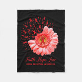 Hope Liebe Hirnaneurysm Bewusstseinsbildung Überle Fleecedecke (Vorderseite)