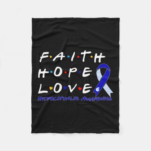 Hope Liebe Hydrocephalus Bewusstsein Fleecedecke (Vorderseite)