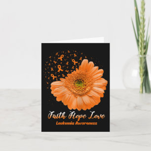 Hope Liebe Leukämie Bewusstsein Blume ist stark Karte