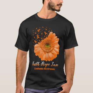 Hope Liebe Leukämie Bewusstsein Blume ist stark T-Shirt