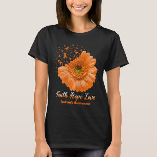 Hope Liebe Leukämie Bewusstsein Blume ist stark T-Shirt