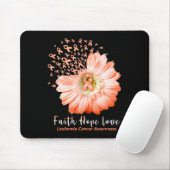 Hope Liebe Leukemia Awareness Orange Ribbon Daisy Mousepad (Mit Mouse)