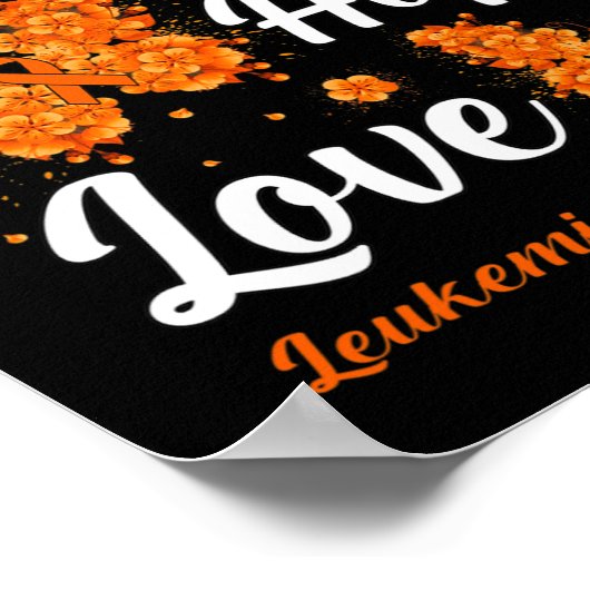 Hope Liebe Leukemia Sensibilisierung Schmetterling Poster (Ecke)