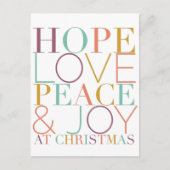 Hope Liebe Peace & Joy zu Weihnachten (Vorderseite)
