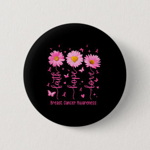 Hope Liebe Pink Ribbon Brustkrebs Bewusstsein Date Button