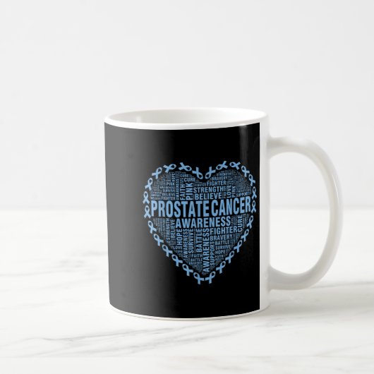 Hope Liebe Prostate Cancer Awareness Heart Light B Kaffeetasse (Rechts)