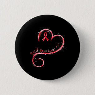 Hope Liebe Red Ribbon Herz-Krankheit Bewusstsein Button