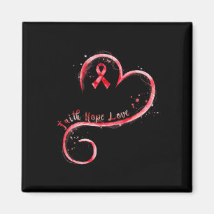 Hope Liebe Red Ribbon Herz-Krankheit Bewusstsein Magnet