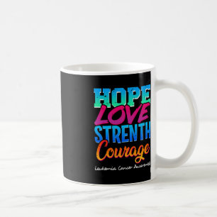 Hope Liebe Strength Courength Course - Leukämie Ca Kaffeetasse