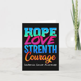 Hope Liebe Strength Courength Course - Leukämie Ca Karte