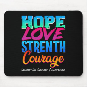 Hope Liebe Strength Courength Course - Leukämie Ca Mousepad