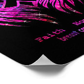 Hope Liebe Wings Breast Cancer Awareness Poster (Ecke)