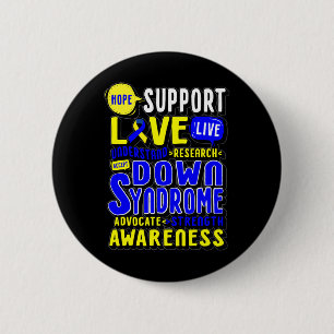 Hope Liebe World Down Syndrome Day Women Kids Button