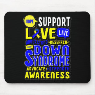 Hope Liebe World Down Syndrome Day Women Kids Mousepad