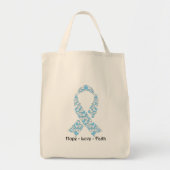 Hope Light Blue Awareness Ribbon Tragetasche (Vorne)