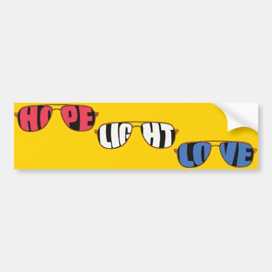 Hope Light Liebe Biden Autoaufkleber (Vorne)