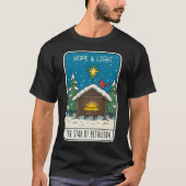 Hope & Light Star of Bethlehem Nativity Scene T-Shirt (Vorderseite)
