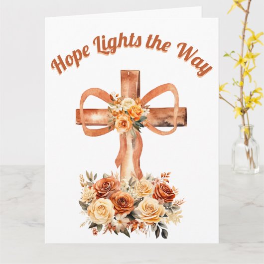 Hope Lights Begrüßung Karte (Gelbe Blume)