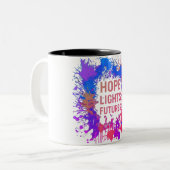 Hope Lights Futures Zweifarbige Tasse (Vorderseite Links)