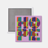 Hope Lila Magnet (Vorderseite/Rückseite)