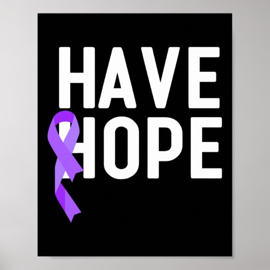 Hope Lila Ribbon Überdosis Awareness End Add Poster (Vorne)