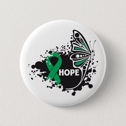Hope Liver Cancer Butterfly Button (Vorderseite)
