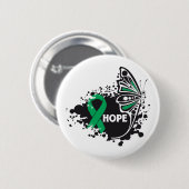 Hope Liver Cancer Butterfly Button (Vorne & Hinten)