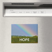 HOPE-Magnet mit Bild eines Regenbogens über einem Magnet (In Situ (Geschirrspüler))
