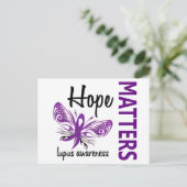 Hope Matters Butterfly Lupus Postkarte (Stehend Vorderseite)