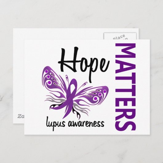 Hope Matters Butterfly Lupus Postkarte (Vorne/Hinten)
