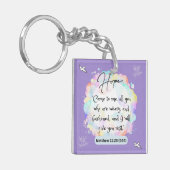 Hope Message - Matthew 11-28 - Acryl Schlüsselanhänger (Vorderseite links)