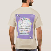 Hope Message - Matthew 11-28 - Short Sleeve Tan T-Shirt (Rückseite)