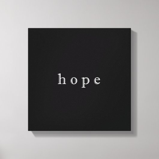 Hope Minimalistisch Design Style Typografie Leinwanddruck (Vorderseite)