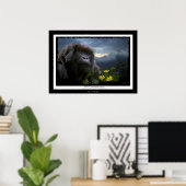 "HOPE" Mountain Gorilla Africa Wildlife Art Poster (Heimbüro)