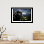 "HOPE" Mountain Gorilla Africa Wildlife Art Poster (Küche)