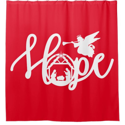 Hope Nativity Christmas Duschvorhang (Vorderseite)