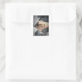 Hope Never Drowns Quadratischer Aufkleber (Tasche)