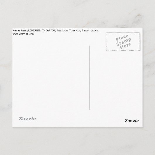 Hope nimmt Flug Postkarte (Rückseite)