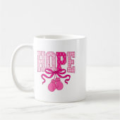 Hope Nk Ribbon Boxing Gloves Nk Brustkrebs Krieg Kaffeetasse (Links)